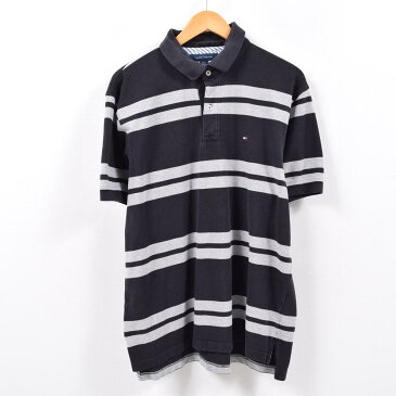 トミーヒルフィガー TOMMY HILFIGER 半袖 ボーダー ポロシャツ メンズL /wbd8254 【中古】 【190430】【SS1909】