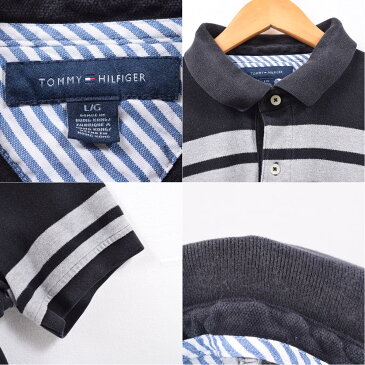 トミーヒルフィガー TOMMY HILFIGER 半袖 ボーダー ポロシャツ メンズL /wbd8254 【中古】 【190430】【SS1909】