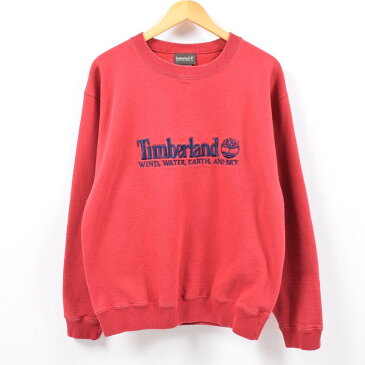 90年代 ティンバーランド Timberland ロゴスウェット トレーナー USA製 レディースXL /wbb9767 【中古】 【190503】