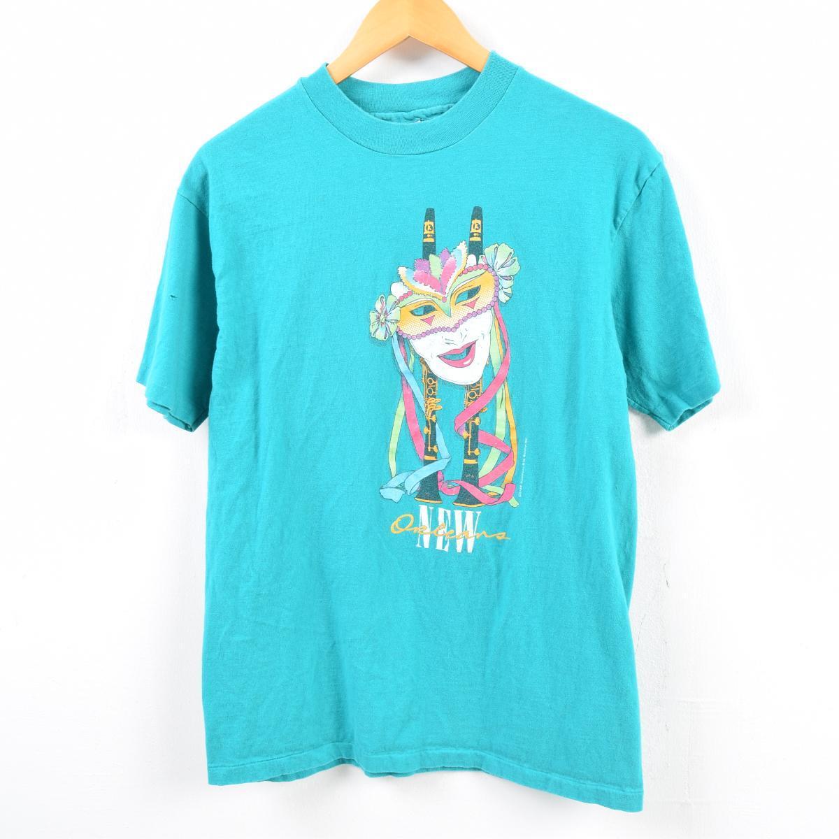 80年代 ヘインズ Hanes French Quarter New Orleans スーベニアTシャツ USA製 メンズL ヴィンテージ /wbe1782 【中古】 【190519】【SS1909】