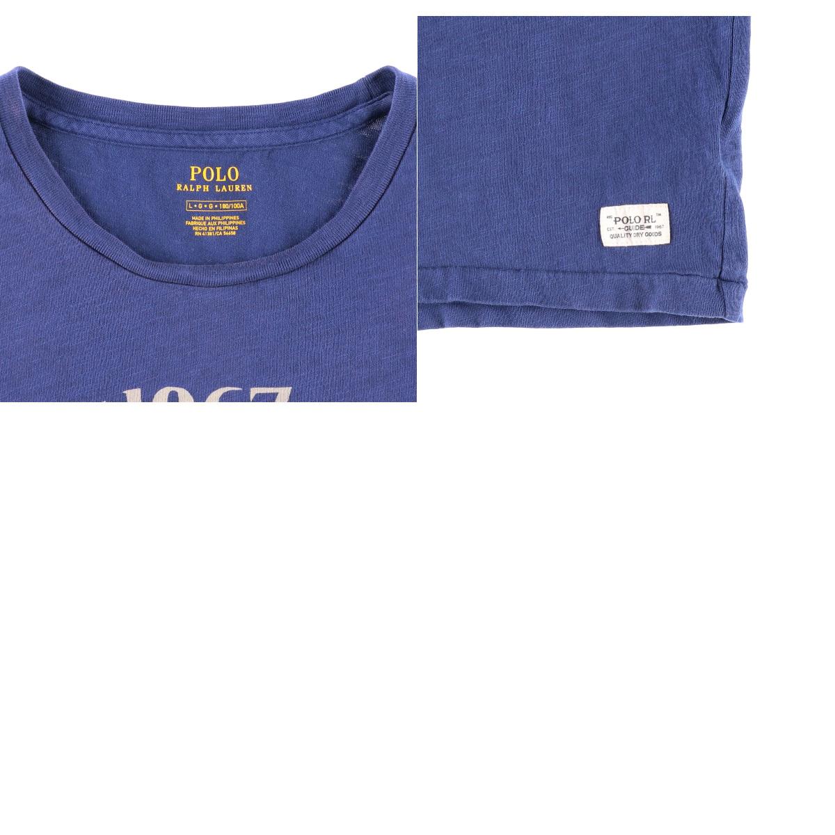 ラルフローレン Ralph Lauren POLO RALPH LAUREN ロゴプリントTシャツ メンズL /wbf3839 【中古】 【190527】【SS1909】【CS2001】【PD2001】【【SS2003】】