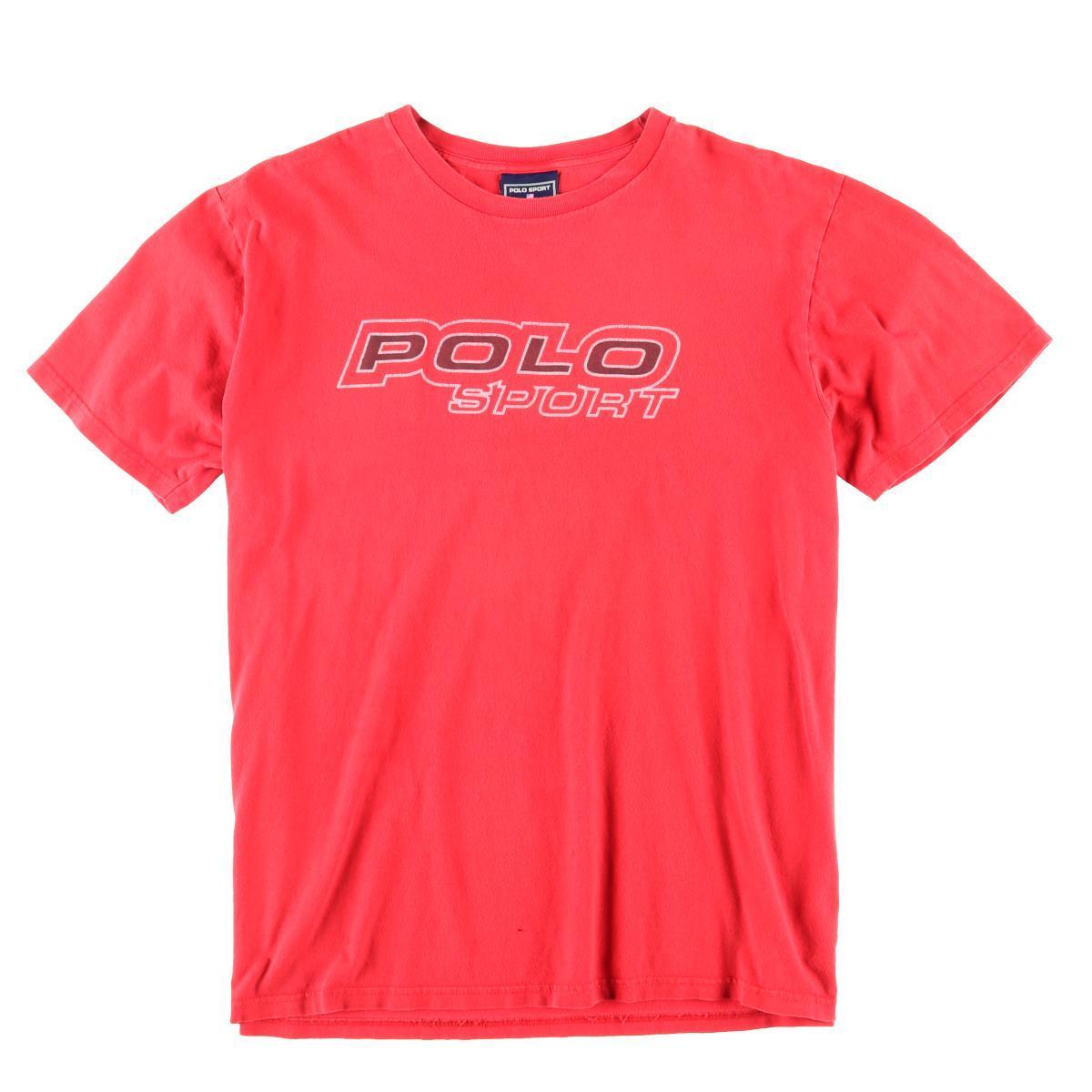 90年代 ラルフローレン Ralph Lauren POLO SPORT ポロスポーツ ロゴプリントTシャツ メンズL /wbf3851 【中古】 【190527】【SS1909】【CS2001】【PD2001】【【SS2003】】