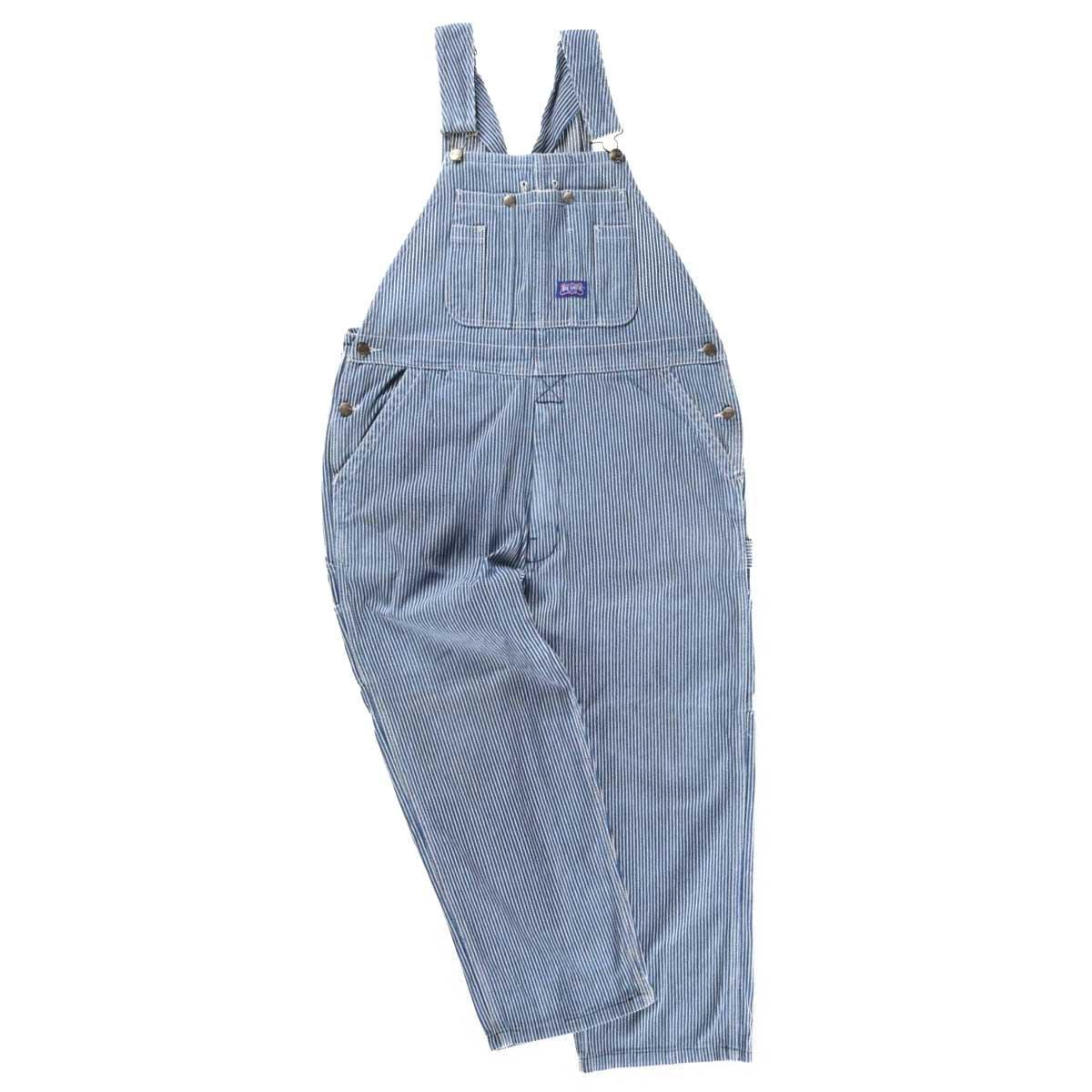 ビッグサイズ ビッグスミス Big Smith ヒッコリーストライプ オーバーオール メンズw40 /wbe3578 【中古】 【190531】【PD191003-3】【【SS1912】】