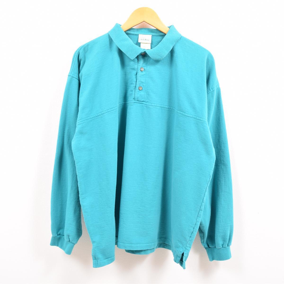 80年代 エルエルビーン L L Bean 襟付き ハーフボタン スウェットシャツ トレーナー メンズxl ヴィンテージ Wbe4902 Pd01 Cs03 Ss07 Cs07 Ss09 Ss2101 Cs2101 トレーナー 古着屋jam ジャム