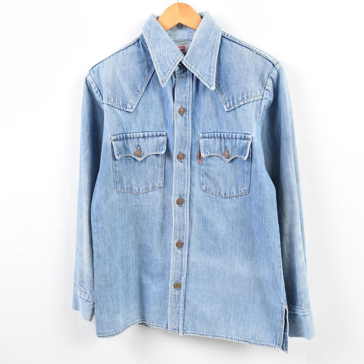70年代 リーバイス Levi S 長袖 デニムシャツ メンズm ヴィンテージ Wbe9875 Ss1909 デニムシャツ 古着屋jam ジャム 70年代 リーバイス Levi S 長袖 デニムシャツ メンズm ヴィンテージ Wbe9875 Ss1909 デニムシャツ 古着屋jam ジャム