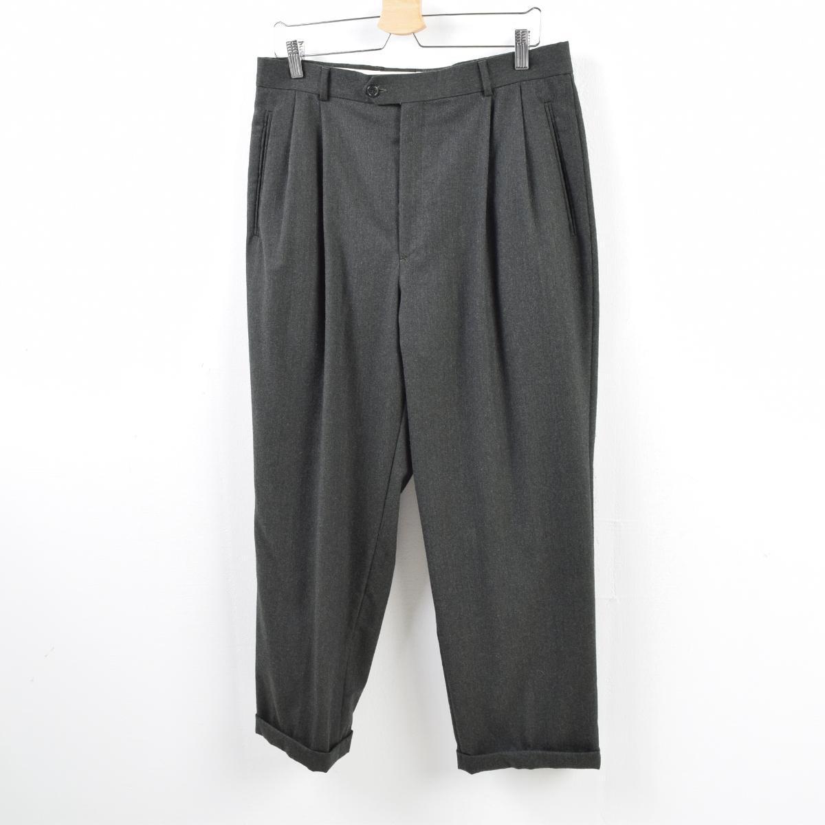 LOUIS RAPHAEL ツータック ウールパンツ スラックス メンズw34 /wbe9470 【中古】 【190613】【PD2001】【CS2003】【SS2006】【SS2007】【CS2007】【SS2009】