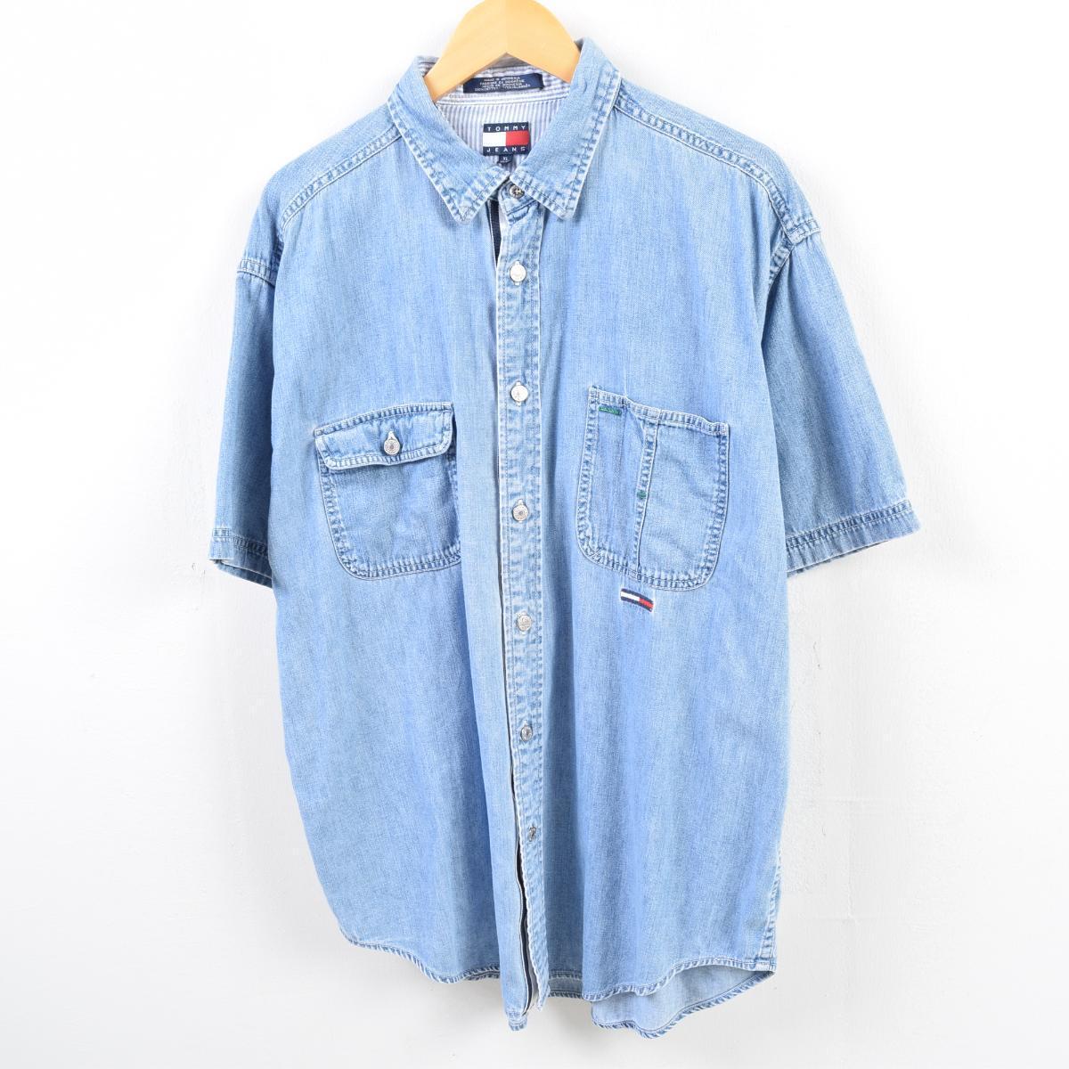 90年代 トミーヒルフィガー Tommy Hilfiger Jeans ロゴテープ 半袖