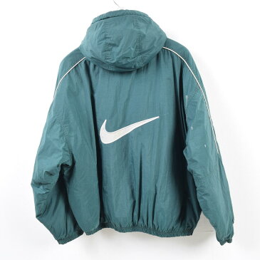 90年代 ナイキ NIKE デカロゴ ビッグロゴ 中綿入り ナイロンパーカー レディースXXL ヴィンテージ /wbf4277 【中古】 【190712】【PD2001】【CS2003】【【SS2006】】