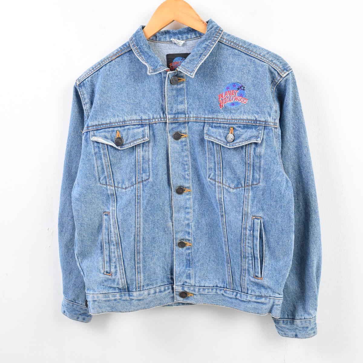 90年代 プラネットハリウッド PLANET HOLLYWOOD LAS VEGAS デニムジャケット Gジャン メンズM ヴィンテージ /wbg3007 【中古】 【190720】