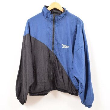 90年代 リーボック Reebok バックロゴ デカロゴ ビッグロゴ ナイロンジャケット メンズXL /wbg1918 【中古】 【190727】