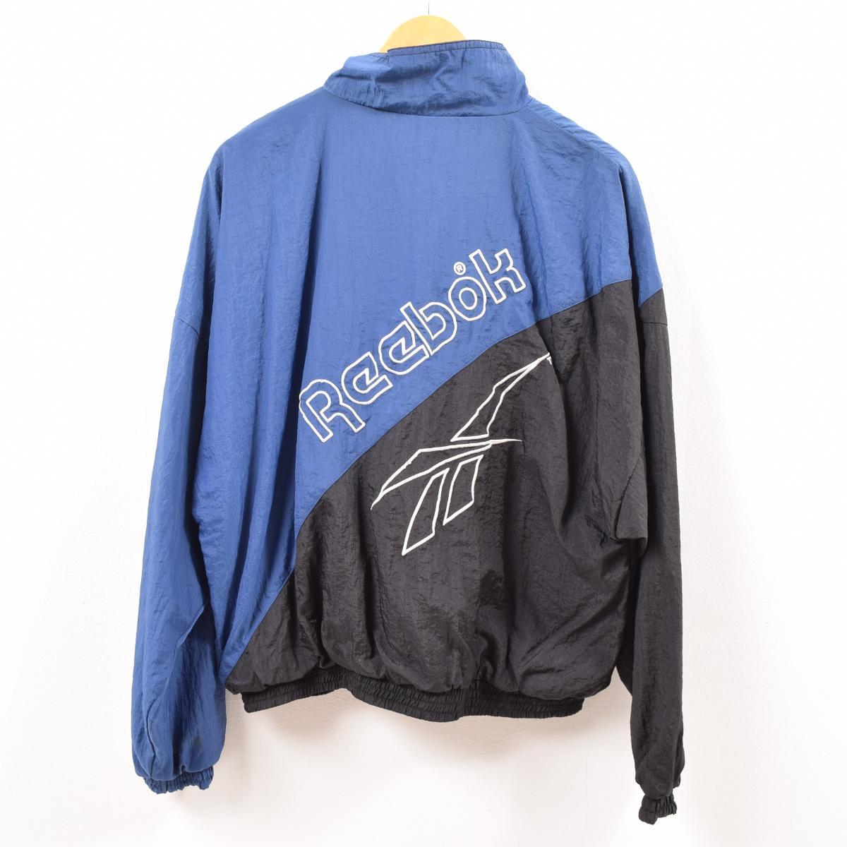 90年代 リーボック Reebok バックロゴ デカロゴ ビッグロゴ ナイロンジャケット メンズXL /wbg1918 【中古】 【190727】