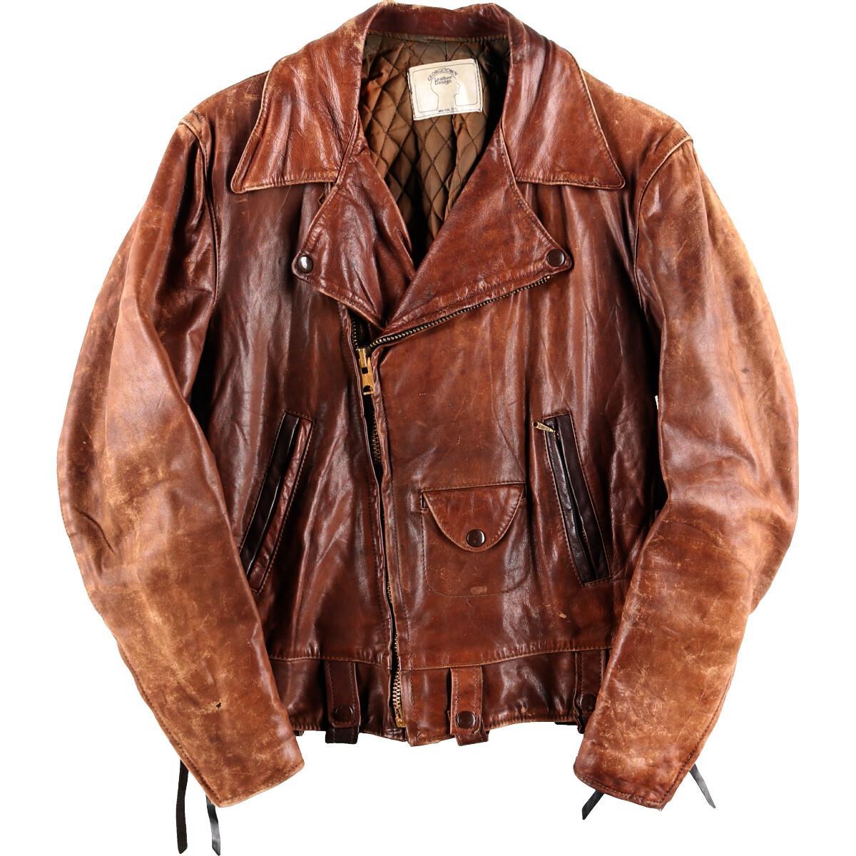 70年代 Georgetown ダブルライダースジャケット メンズm ヴィンテージ