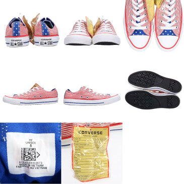 希少 サンプル品 新品未使用品 タグ付き コンバース CONVERSE ALL STAR OX オールスター 星条旗柄 スニーカー US5 レディース24.0cm /bop5097 【中古】 【190830】