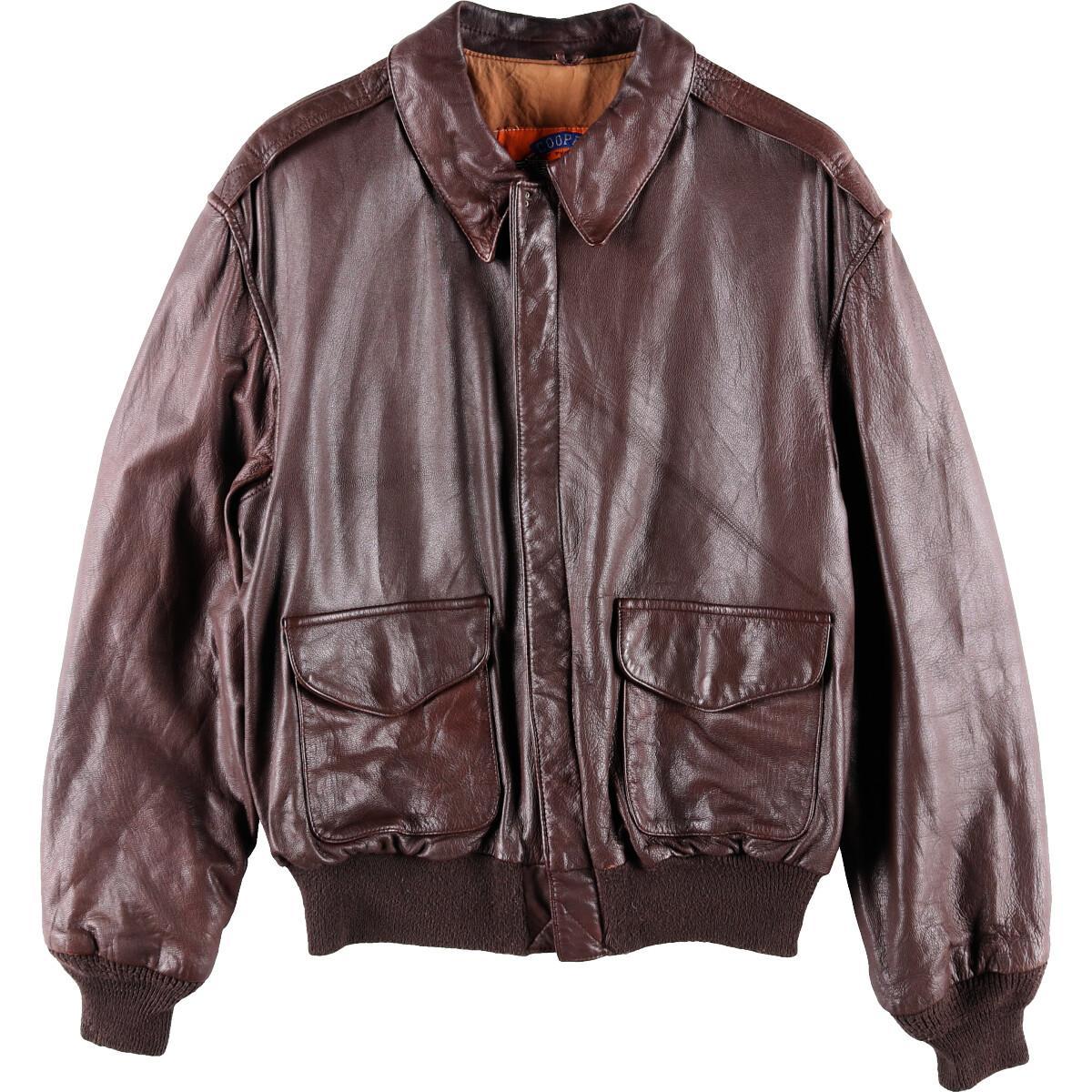 民間品 COOPER A-2タイプ レザー フライトジャケット USA製 42R メンズS /wbh8089 【190901】【VTG】【SS2009】【SS2012】 フライトジャケット 古着屋JAM(ジャム) 民間品 COOPER A-2タイプ レザー フライトジャケット USA製 42R メンズS /wbh8089 【190901】【VTG】【SS2009】【SS2012】 フライトジャケット 古着屋JAM(ジャム)