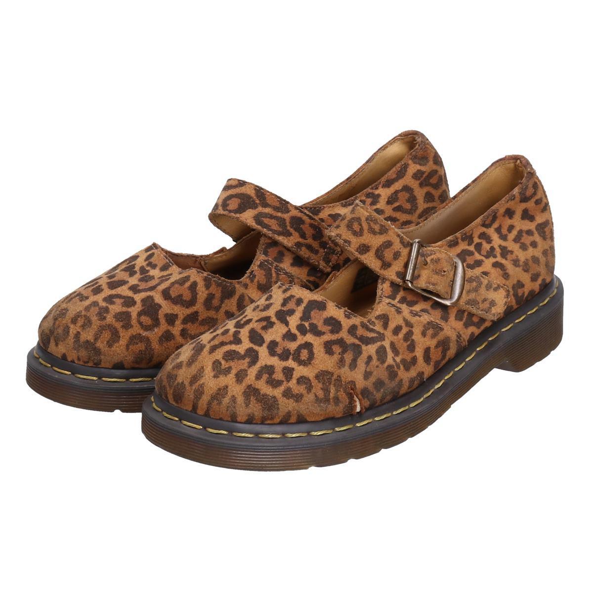 ドクターマーチン Dr.Martens レオパード柄 ヒョウ柄 メリージェーン ストラップシューズ UK8 メンズ26.5cm /bop4844 【中古】 【190912】【ws2001】【CS2001】