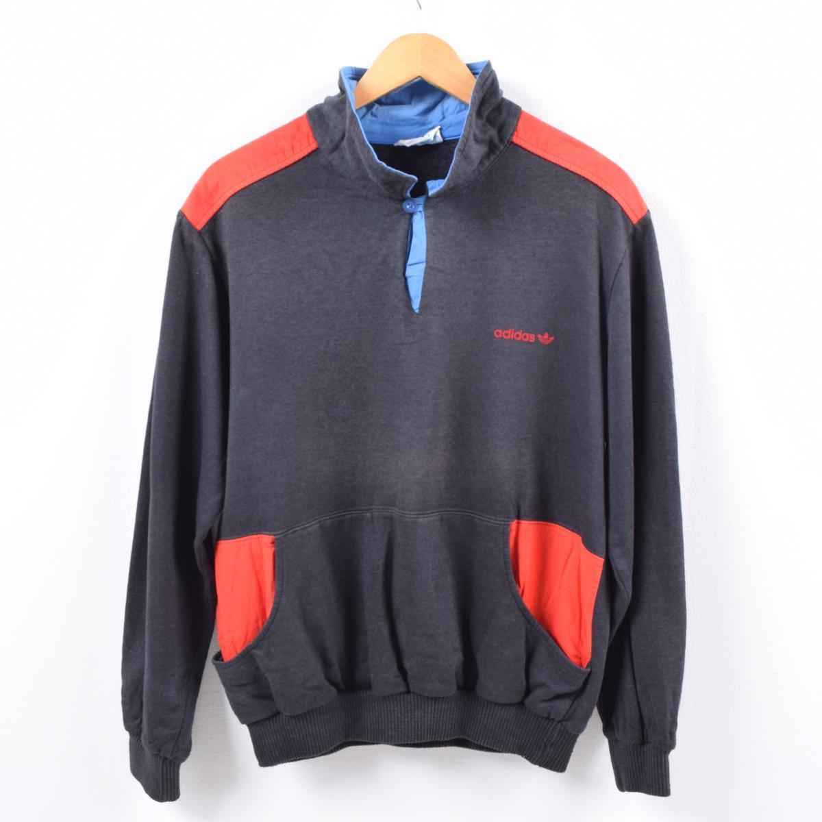 70〜80年代 アディダス adidas VENTEX社製 襟付き ワンポイントロゴスウェット トレーナー フランス製 メンズM ヴィンテージ /wbi5797 【中古】 【190928】【SS2003】【SS2007】【CS2007】【JS2010】【SS2101】
