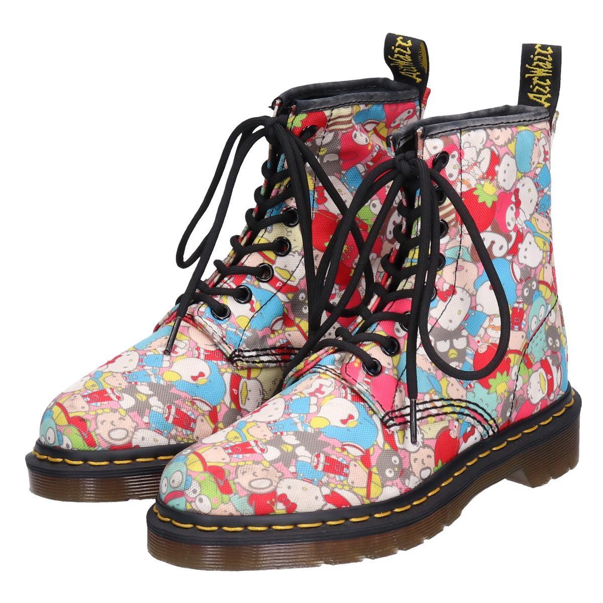 ドクターマーチン Dr Martens サンリオ50周年限定 コラボ 8ホールブーツ Uk4 レディース22 5cm Boq40 レースアップブーツ 古着屋jam ジャム ドクターマーチン Dr Martens サンリオ50周年限定 コラボ 8ホールブーツ Uk4 レディース22 5cm Boq40 レースアップブーツ 古着屋jam ジャム