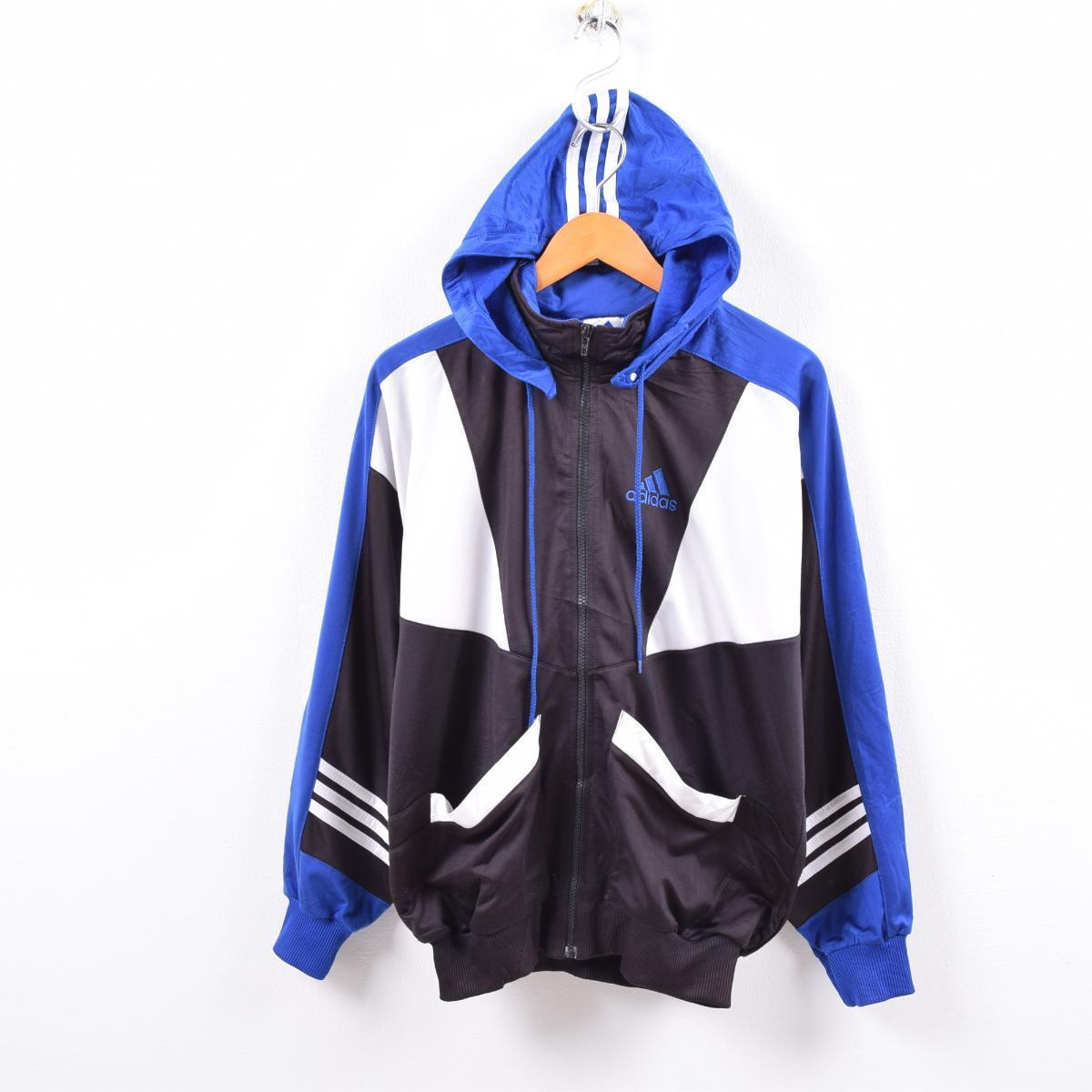 90年代 アディダス Adidas ジャージ バックロゴ フード取り外し可能 トラックジャケット メンズm ヴィンテージ Wbi4264 Pd Cs03 Ss07 Cs07 Ss09 Js10 Ss2101 Cs2101 2b10f ジャージ トラックジャケット 古着屋