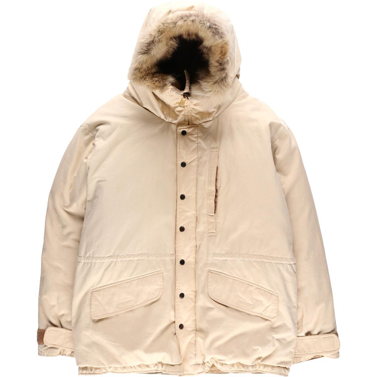 80 90年代 ラルフローレン Ralph Lauren Polo By Ralph Lauren コヨーテファー フード付き ダウンジャケット メンズl ヴィンテージ Wbh44 Vtg Ts01 Ralph Lauren ラルフローレン 古着屋jam ジャム