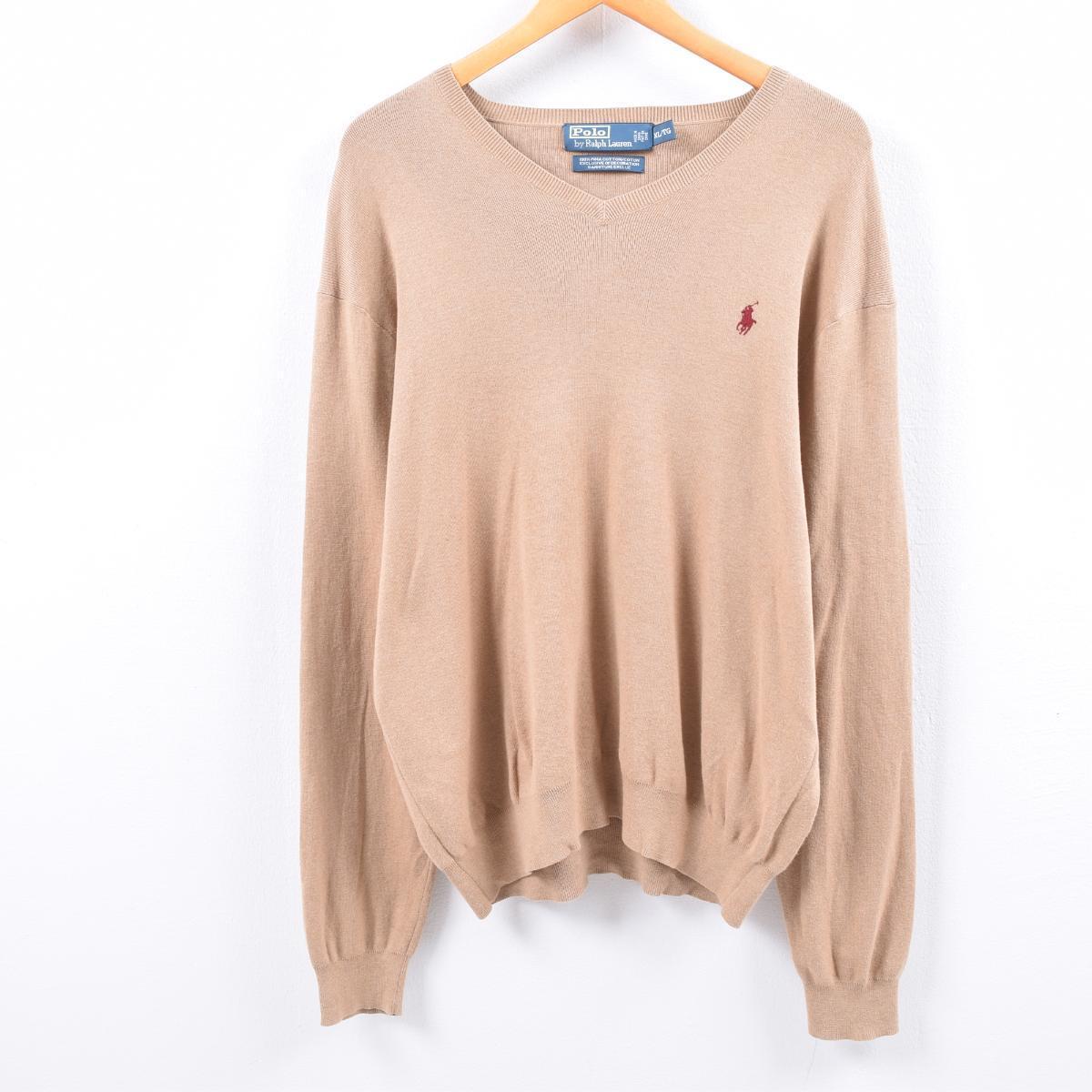 ラルフローレン Ralph Lauren POLO by Ralph Lauren Vネック ピマコットンニットセーター メンズXXL /wbk4329 【中古】 【191021】【PD191212】【PD191219】【CS2003】【SS2007】