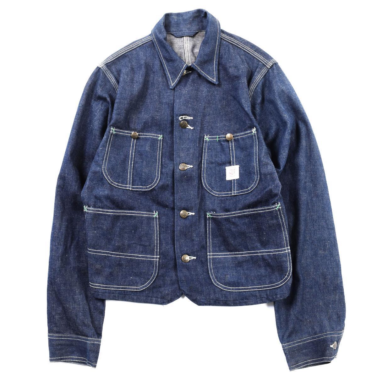 濃紺 50 60年代 Tuf Nut ショート丈 デニムカバーオール メンズs ヴィンテージ Wbi0265 Vtg Svtg Svtg カバーオール 古着屋jam ジャム