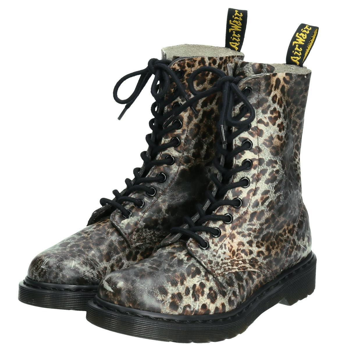 ドクターマーチン Dr Martens レオパード柄 ヒョウ柄 10ホールブーツ Uk4 レディース22 5cm Bop0225 レースアップブーツ 古着屋jam ジャム ドクターマーチン Dr Martens レオパード柄 ヒョウ柄 10ホールブーツ Uk4 レディース22 5cm Bop0225 レースアップブーツ 古着屋jam ジャム