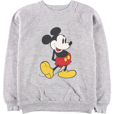 80年代 DISNEY CHARACTER FASHIONS MICKEY MOUSE ミッキーマウス キャラクタースウェットシャツ トレーナー USA製 レディースM ヴィンテージ /wbk1145 【中古】 【191103】【PD191219】【CS2003】【【SS2006】】