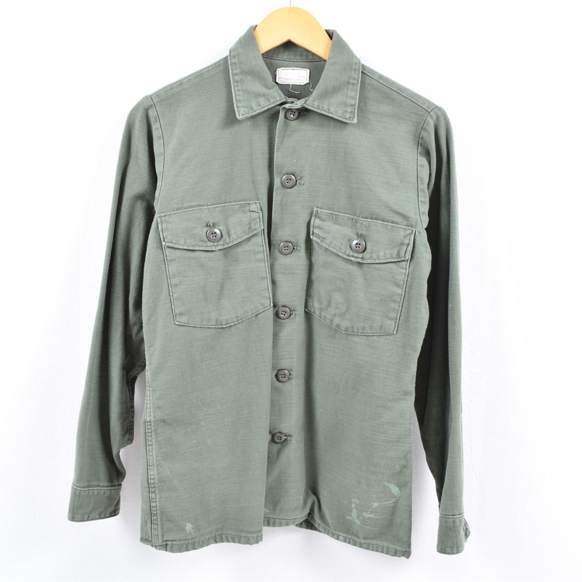 76年納品 米軍実品 バックステンシル入り ミリタリー ユーティリティシャツ Usa製 メンズs ヴィンテージ Wbk1402 Ss03 Ss07 Cs07 Js10 Ss2101 Cs2101 Ss2103 2b10f Ss2106 ミリタリーシャツ 古着屋jam ジャム
