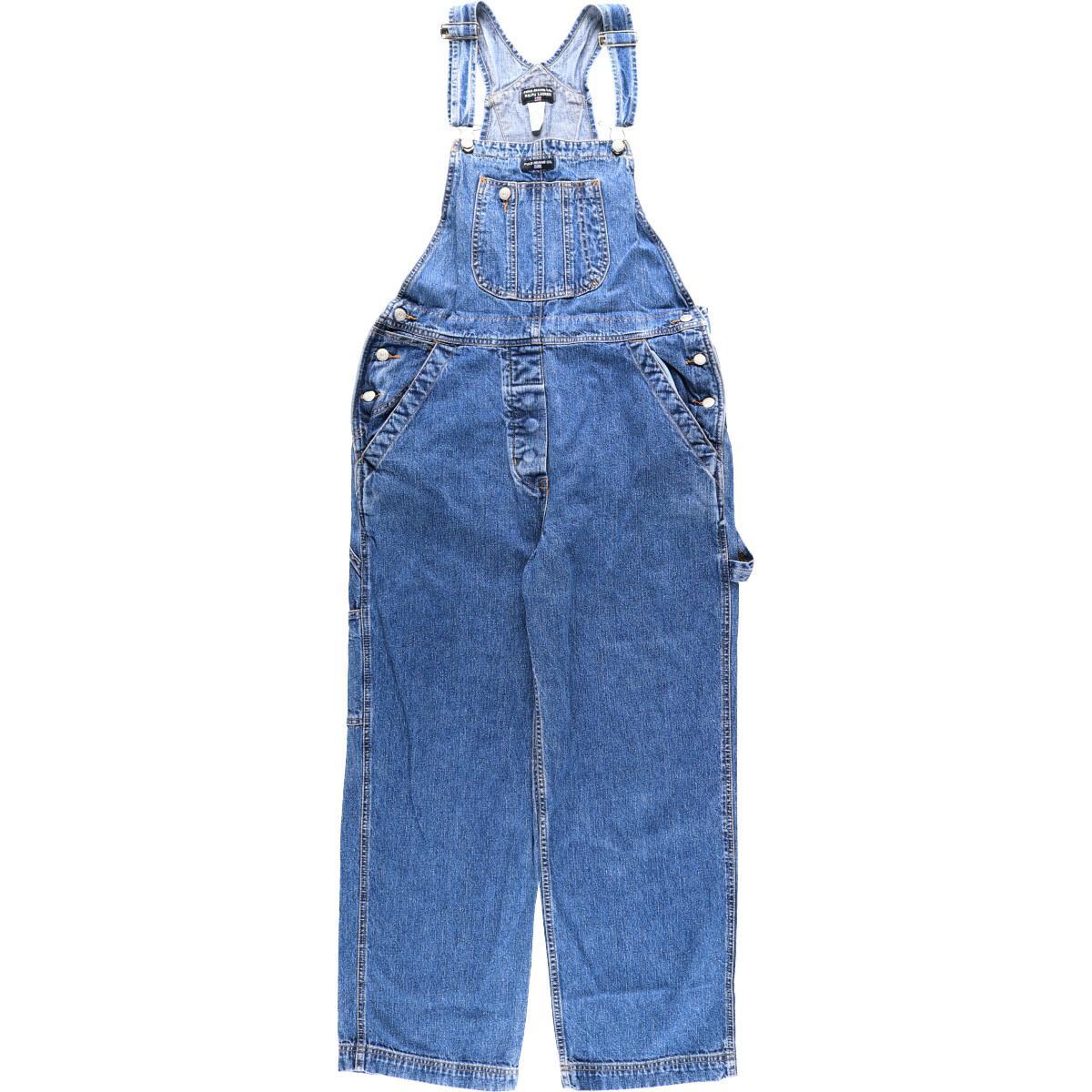 90年代 ラルフローレン Ralph Lauren POLO JEANS COMPANY デニムオーバーオール メンズw36 ヴィンテージ /wbj7279 【中古】 【191122】【PD1912】