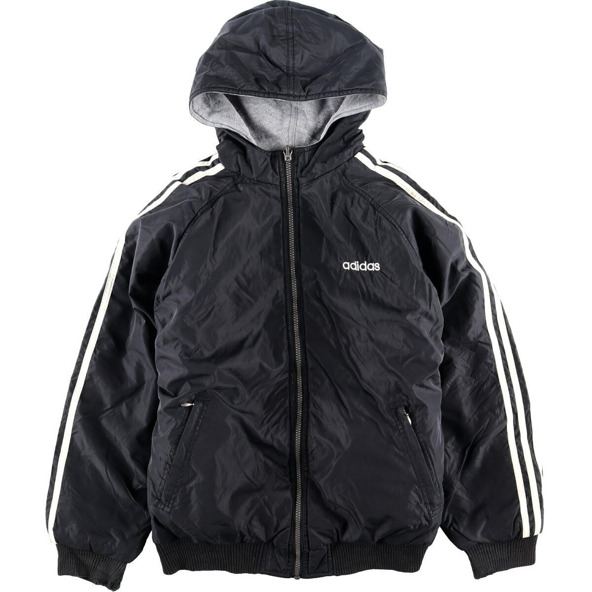 90年代 アディダス adidas リバーシブル バックロゴ フード付き 中綿ジャケット フリースジャケット レディースM ヴィンテージ /wbj2246 【中古】 【191214】【PD202-2】【CS2003】【SS2007】【CS2007】【SS2009】【JS2010】【SS2101】【CS2101】【SS2106】