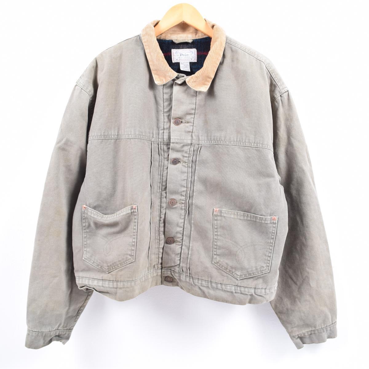 80年代 ラルフローレン Ralph Lauren Polo Ralph Lauren 白タグ ダック地ワークジャケット メンズl ヴィンテージ Wbj5558 Pd2 2 Cs03 Ss09 Js10 Ss2101 Cs2101 Ss2106 ワークジャケット 古着屋jam ジャム