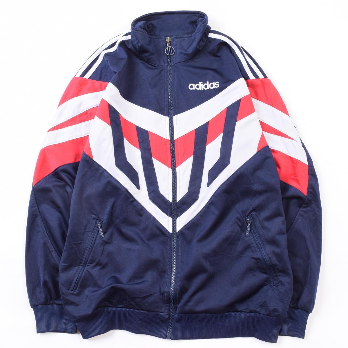 90年代 アディダス adidas トリコロールカラー ジャージ トラックジャケット メンズM ヴィンテージ /wca004522 【中古】 【200117】【PD2003-2】