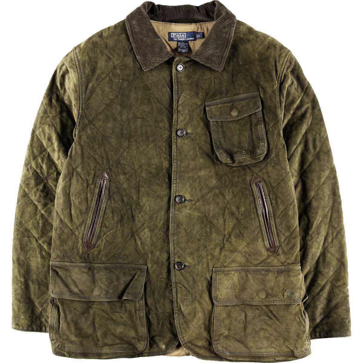 ラルフローレン Ralph Lauren Polo By Ralph Lauren ワックススエードレザー ダイヤキルト ハンティングジャケット メンズl Eaa 中古 0126 Ss2106 スエードレザージャケット 古着屋jam ジャム