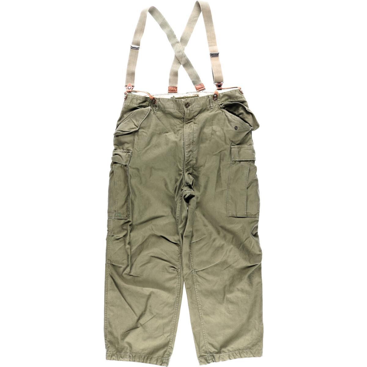 ビッグサイズ 50年代 米軍実品 U S Army サスペンダー付き M 51 ミリタリー フィールドパンツ トラウザー Usa製 Regular Largre メンズw40 ヴィンテージ Eaa 0127 ミリタリー カーゴパンツ 古着屋jam ジャム