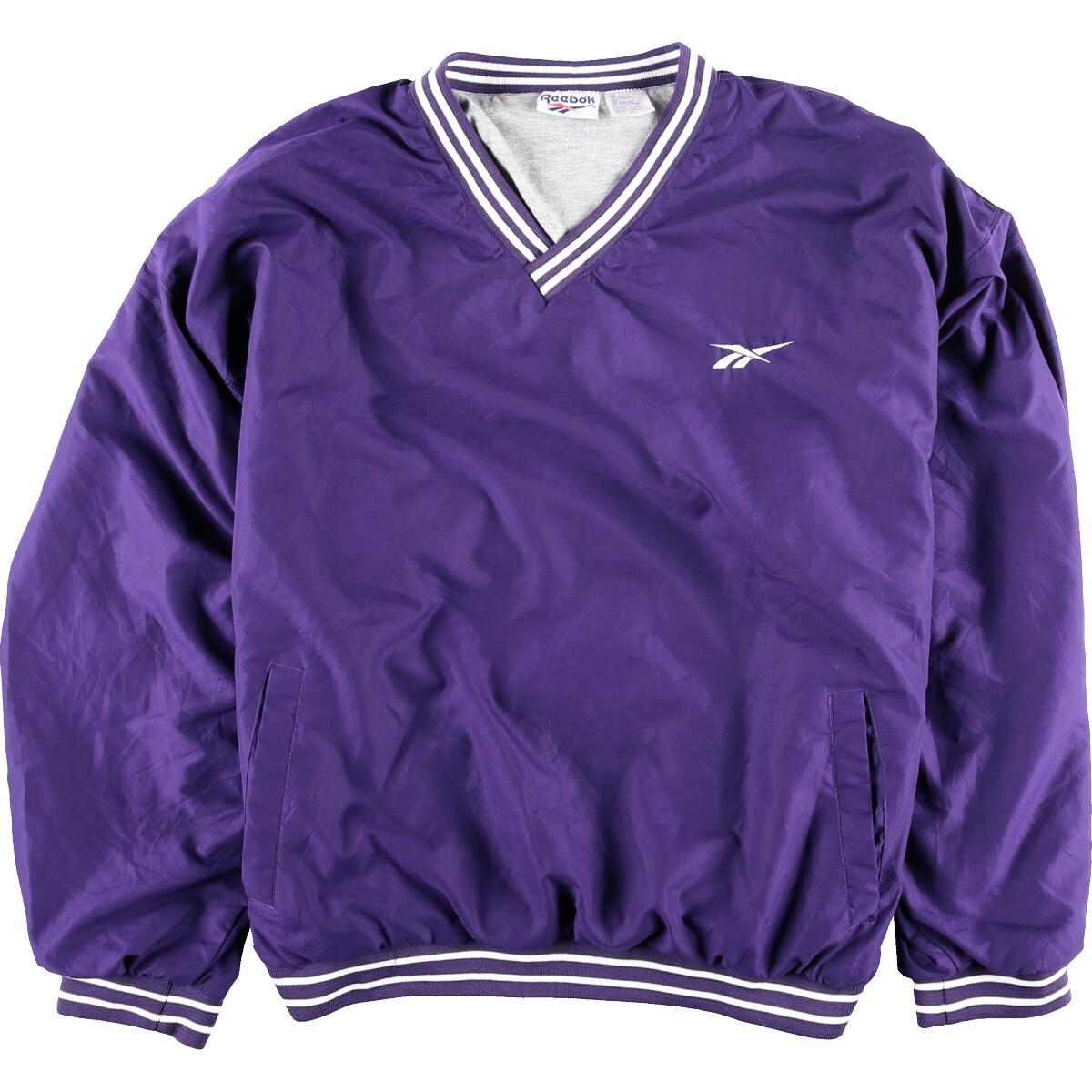 90年代 リーボック Reebok Vネック ナイロンプルオーバー メンズxl Eaa 0131 ナイロンジャケット ウインドブレーカー 古着屋jam ジャム