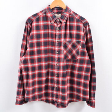 ウールリッチ WOOLRICH チェック柄 長袖 ボタンダウン ライトネルシャツ メンズM /eaa003787 【中古】 【200131】【PD203-3】