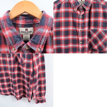 ウールリッチ WOOLRICH チェック柄 長袖 ボタンダウン ライトネルシャツ メンズM /eaa003787 【中古】 【200131】【PD203-3】