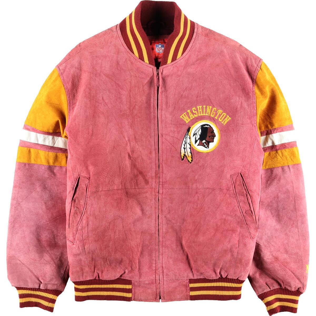 Nfl Washigton Redskins ワシントンレッドスキンズ オールレザースタジャン メンズxl Eaa 01 スタジャン 古着屋jam ジャム