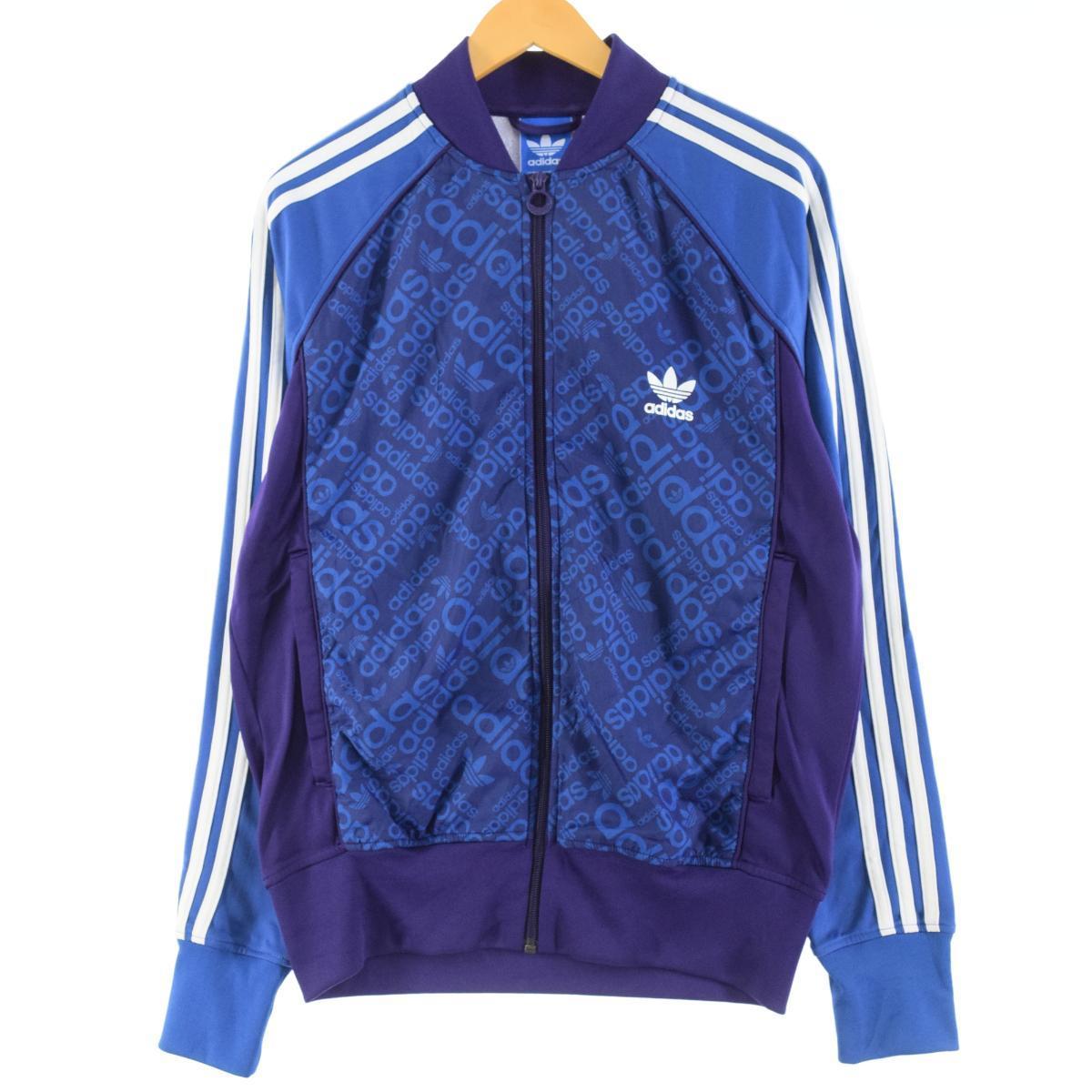 アディダス Adidas Originals オリジナルス 総柄ロゴ 切替 ジャージ トラックジャケット メンズl Eaa0048 02 ジャージ トラックジャケット 古着屋jam ジャム