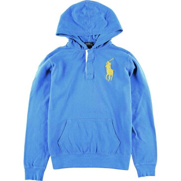 ラルフローレン Ralph Lauren POLO by Ralph Lauren ビッグポニー フード付き 長袖 ポロシャツ メンズS /eaa006182 【中古】 【200214】