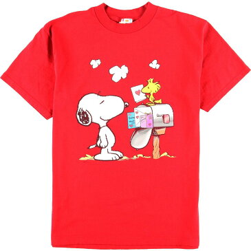 BLITZZ SNOOPY スヌーピー キャラクタープリントTシャツ USA製 レディースL /wbj0750 【中古】 【200223】