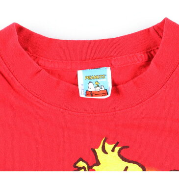 ピーナッツ PEANUTS SNOOPY スヌーピー クリスマス柄 キャラクタープリントTシャツ レディースXL /wbj0751 【中古】 【200223】