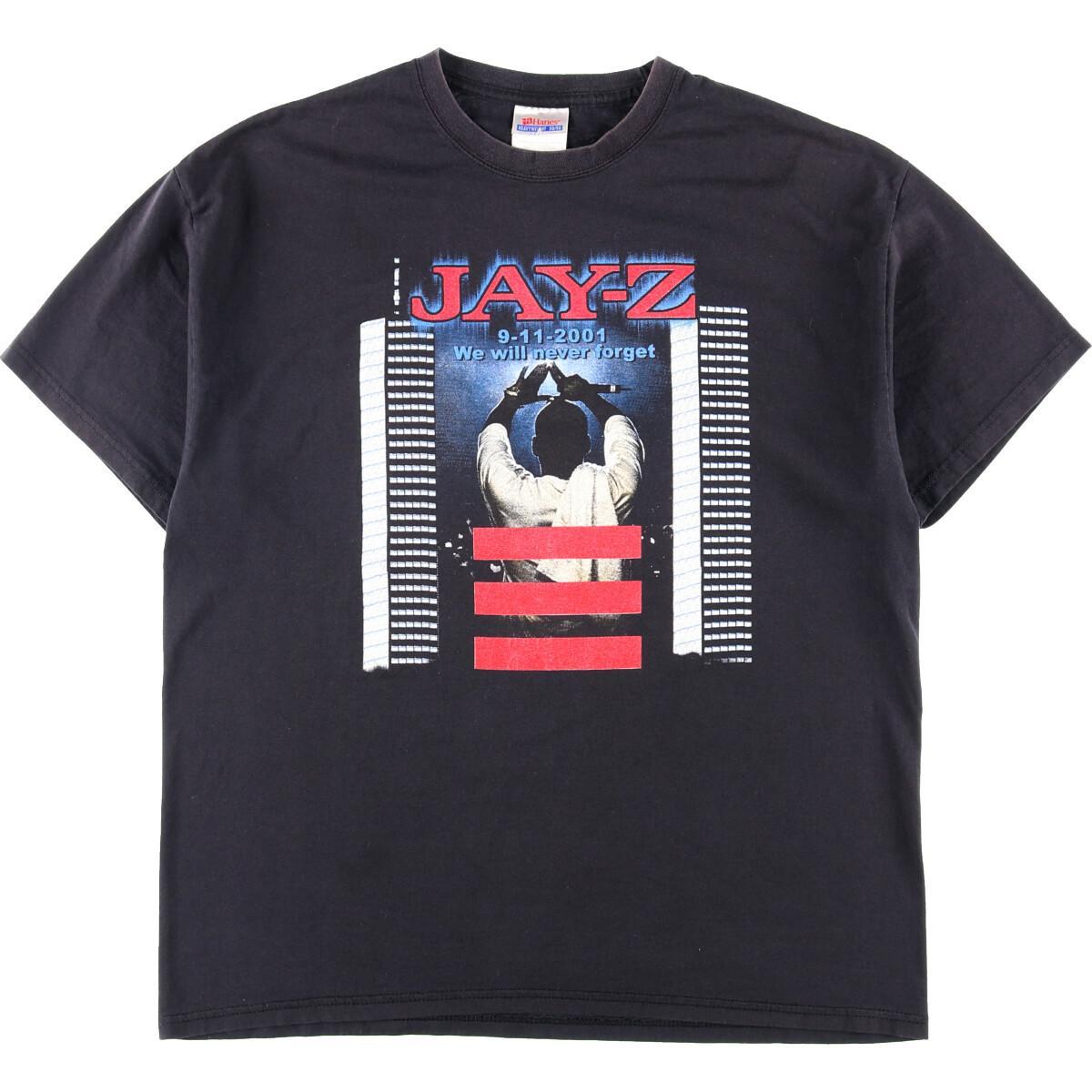 ヘインズ Hanes JAY-Z ジェイZ 9-11-2001 We Wwill never forget ANSWER THE CALL バンドTシャツ メンズXL /eaa010337 【中古】 【200307】【VTG】