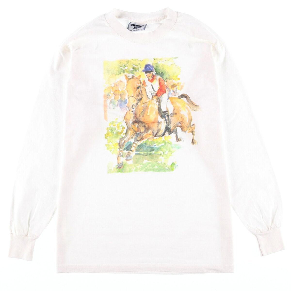 90年代 リー Lee 乗馬柄 ロングTシャツ ロンT USA製 メンズM ヴィンテージ /eaa011097 【中古】 【200313】のサムネイル