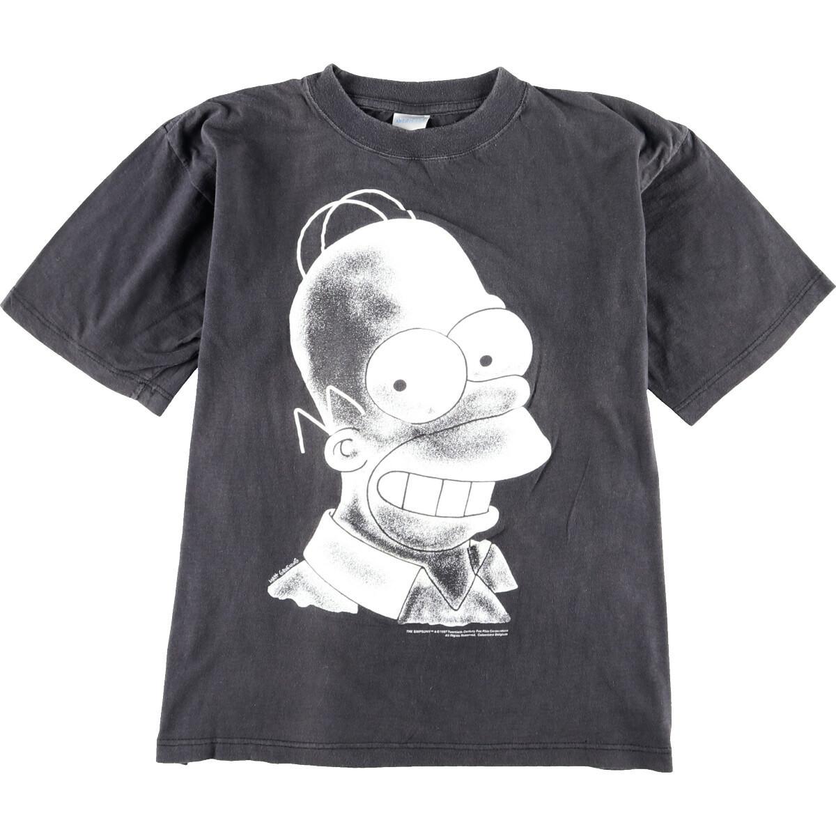 90年代 Americana The Simpsons シンプソンズ キャラクタープリントtシャツ メンズl ヴィンテージ Eaa 中古 0314 Js10 Ss2106 キャラクターtシャツ 古着屋jam ジャム