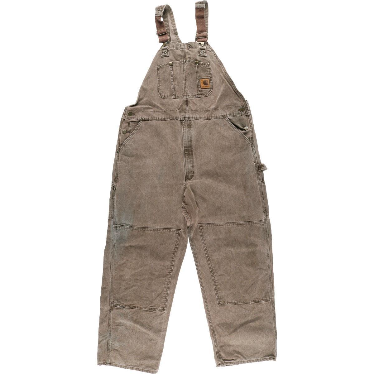 ビッグサイズ カーハート Carhartt ダブルニー ダック地 オーバーオール メンズw44 /wbj0324 【中古】 【200320】
