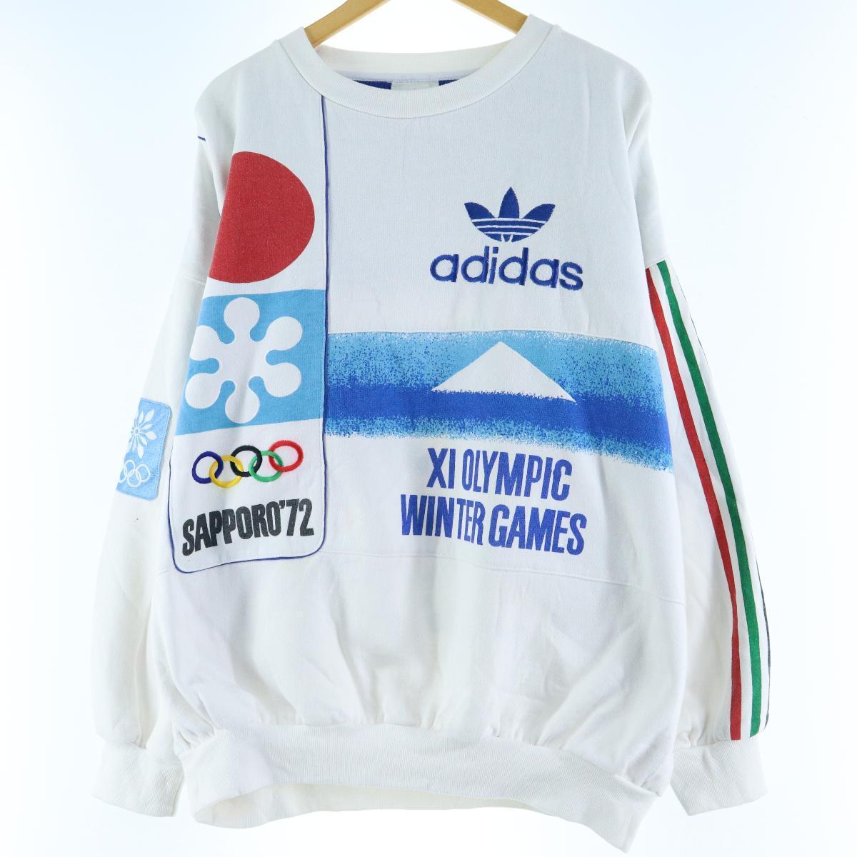 希少レア 80年代 アディダス adidas 札幌オリンピック '72 ロゴスウェット トレーナー メンズXXL ヴィンテージ /eaa015226 【中古】 【200409】【SVTG】