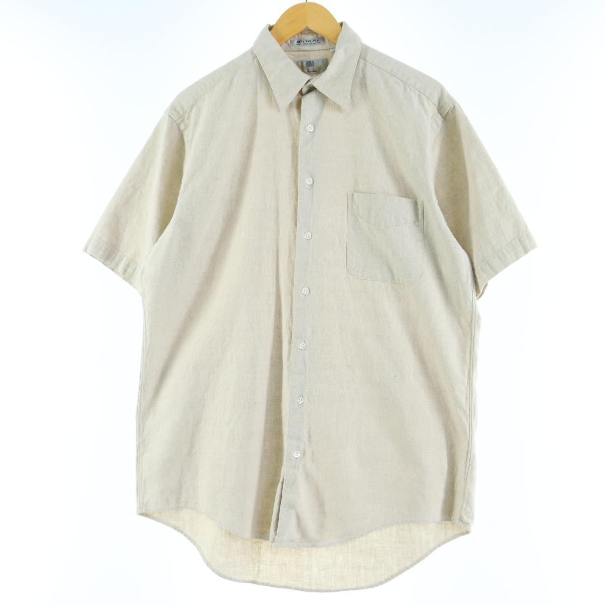 アクアスキュータム Aquascutum 半袖 コットンシャツ メンズm Eaa 0409 Ss09 Js10 Ss12 その他半袖シャツ 古着屋jam ジャム