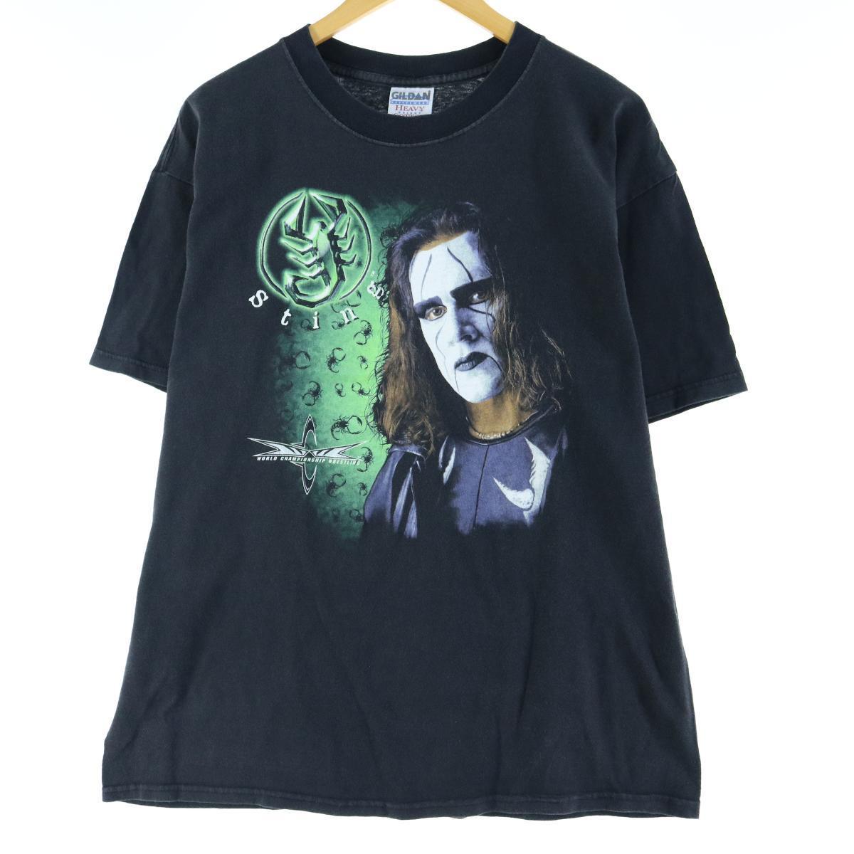 90年代 ギルダン GILDAN WCW プロレス nWo STING スティング Back in Black プリントTシャツ メンズL ヴィンテージ /eaa021288 【中古】 【200727】【SS2103】【SS2106】のサムネイル