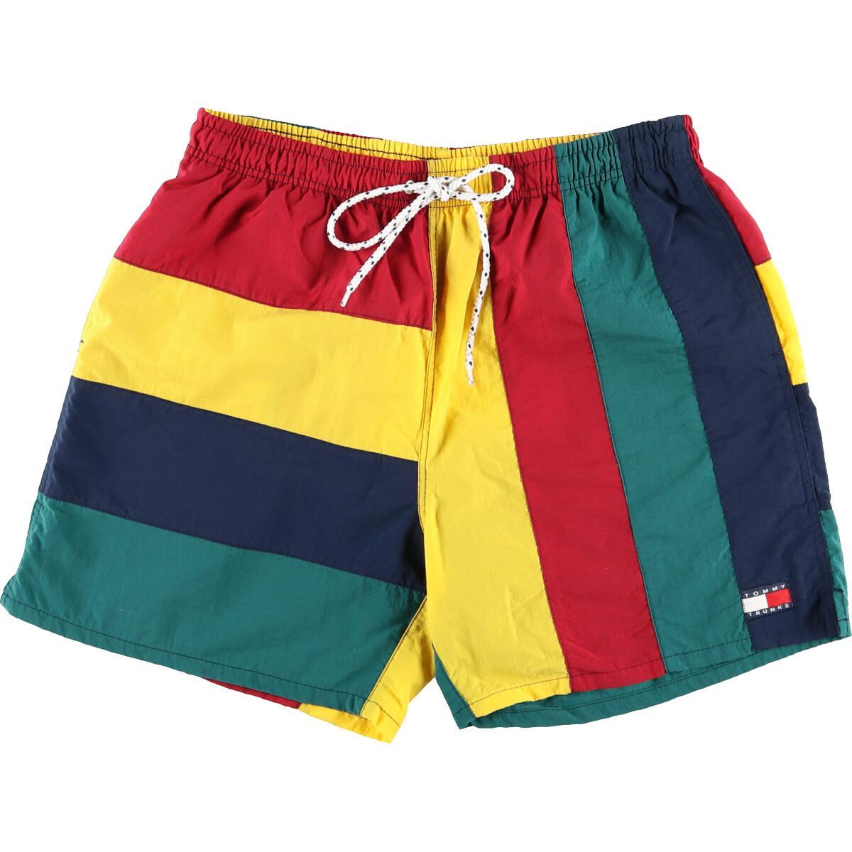 90年代 トミーヒルフィガー TOMMY HILFIGER TRUNKS マルチカラー スイムショーツ ショートパンツ メンズL ヴィンテージ /eaa022505 【中古】 【200419】【JS2010】